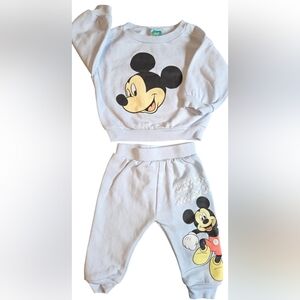 Disney White Mickey Mouse Sweatpants & Joggers Set